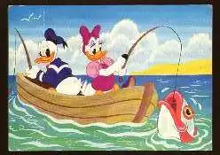 x13141; Walt Disney Productions. Donald und Daisy beim Fischen.