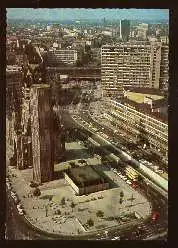 x13229; Berlin. Blick vom Europa Center auf Gedächtniskirche mit Hadenbergstraße am Zoo.