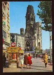 x13230; Berlin. Kurfürstendamm mit alter und neuer Kaiser Wilhelm Gedächtniskirche.