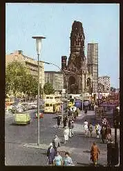 x13231; Berlin. Kurfürstendamm und neuer Kaiser Wilhelm Gedächtniskirche.