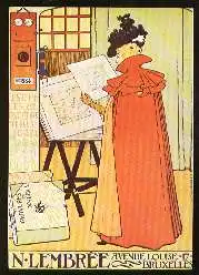 x13341; Theo van Rysselberghe. Plakat für einen Kunsthändler.