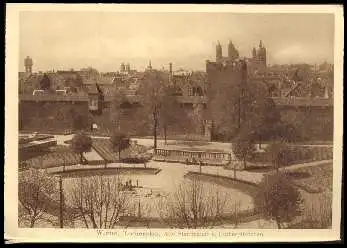 x13528; Worms. Torturmplatz, alte Stadtmauer und Lutherpförtchen.