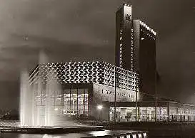 x13556; Karl Marx Stadt. Ensemble Stadthalle mit Interhotel Kongress.