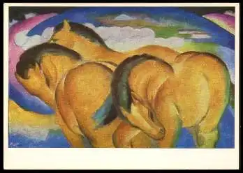 x13669; FRANZ MARC . Gelbe Pferde.