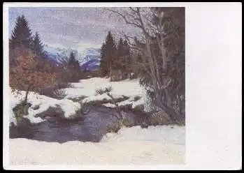 x13769; FELIX DITTMAR: ALTSCHNEE IM ISARWINKEL. Aus der Grossen Deutschen Kunstaufstellung 1941.