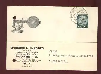 x13845; Brackwede i. W. Welland u. Tuxhorn. Keine AK. Firmenkarte.