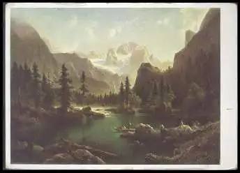 x14084; Julius Lange: Der Gosausee mit dem Dachstein.