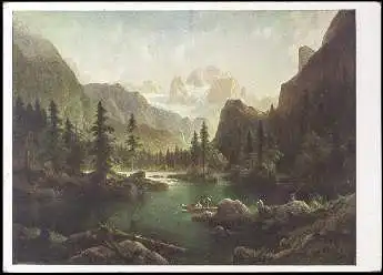 x14146; Julius Lange: Der Gosausee mit dem Dachstein.