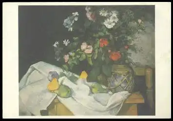 x14389; Paul Cezanne. Stilleben mit Blumen und Früchten.