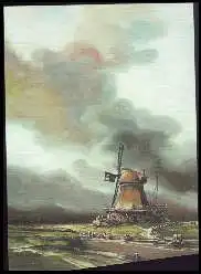 x14508; H. Rhode. Die Windmühle am Hang.