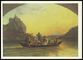 x14551 ; ADRIAN LUDWIG RICHTER (1803 1881) Überfuhrt über die Elbe.