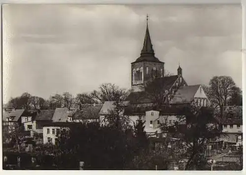 x14725; Lassan (Kr.Wolgast). Blick vom Schulhof auf die Stadt.
