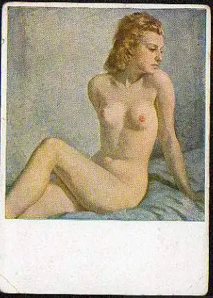 x15057; Hempfing, Wilhelm. Sitzende Blondine. Haus der Deutschen Kunst Nr. 182.