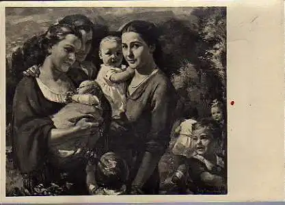 x15246; Heymann, Richard. Glückliche Mütter. Haus der Deutschen Kunst Nr. 623.