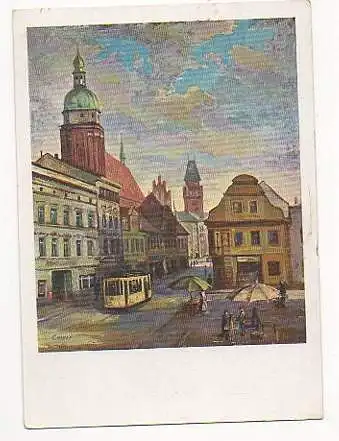 x15493; Cottbus.Altmarkt mit Oberkirche.