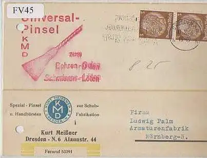 x15645; Firmenkarten; Dresden. Kurt Meißner. Pinsel