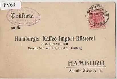 x15669; Firmenkarten; Hamburg. C.C. Fritz Meyer. Kaffee Import Rösterei