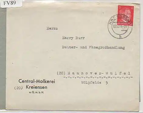 x15689; Firmen Brief; Kreiensen Harz. Central Molkerei Kreiensen e. GmbH.