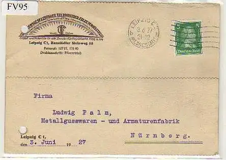 x15695; Firmenkarten; Leipzig. Vertriebsgesellschaft Technischer Filze M B. H.Leipzig. Schleif und Polierfilze