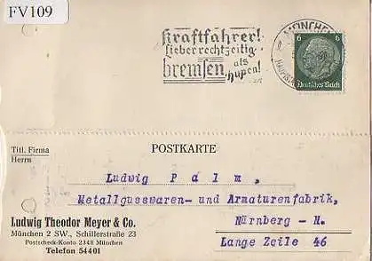 x15709; Firmenkarten; München. Ludwig Theodor Meyer & Co. ,