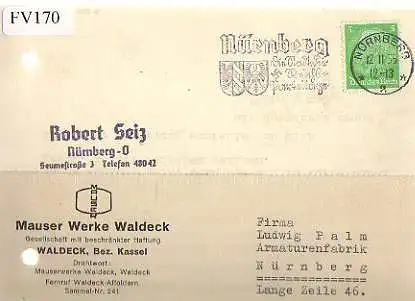 x15770; Firmenkarten; Waldeck Bez. Kassel. Mauser Werke GmbH