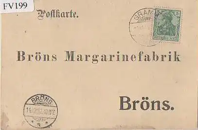 x15799; Firmenkarten; Bröns , Bröns Margarinefabrik