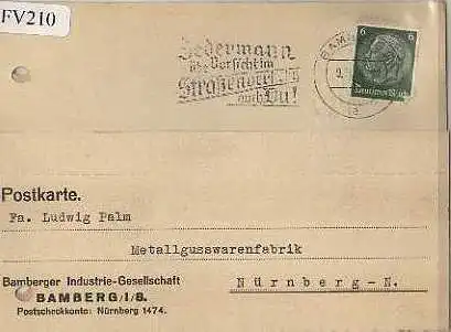 x15810; Firmenkarten; Bamberg Bamberger Industrie Gesellschaft