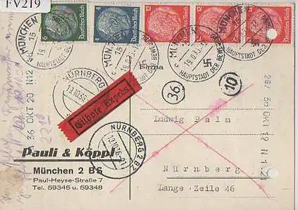 x15819; Firmenkarten; München. Pauli Köppel