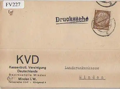 x15827; Firmenkarten; Minden i. W. Kassenarzt . Vereinigung Deutschlands