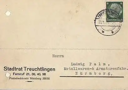 x15919; Firmenkarten; Treuchtlingen Stadtrat