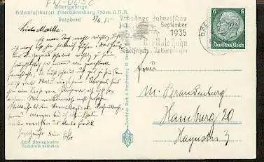 x16058; Feuer Stempel: Dresdner Jahresschau Juni September 1935. Der Rote Hahn. Feuerschutz u. Rettungswesen