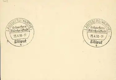 x16108;Schaefers Märchenstadt; Liliput; Landsberg (Warthe) 25.04.1938