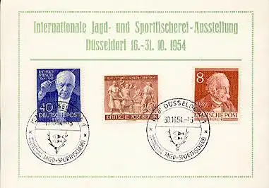 x16146; Messe Stempel: 5. Deutsche Bundes Fachschau (Hotel und Gaststättengewerbe) 26 März  4 April. Hamburg 01.04.54. MiBerlin62+96