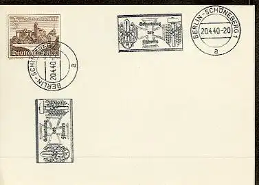 x16184; NS Zeit: Geburtstag des Führers Berlin Schöneberg 20.4.40