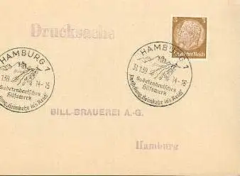 x16220; NS Zeit: Sudetendeutsches Hilfswerk Ausstellung Heimkehr ins Reich. Hamburg 31.1 39 Mi548.