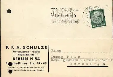 x16262; NS Zeit: Jeder Dienst am Vaterland stählt unsere Kraft. Berlin 31.10.39.