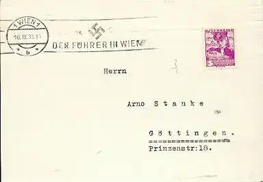 x16265; NS Zeit: Der Führer in Wien nach Göttingen. Wien 16.III.33.