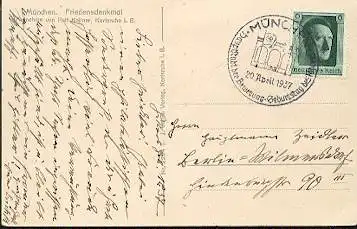 x16292; NS Zeit: Geburtstag des Führers.München 20 April 1937. Mi646 bedarf.
