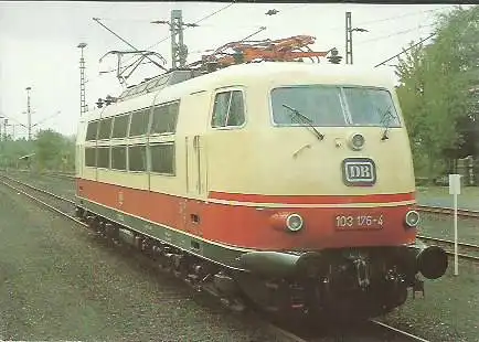 x16361. Baureihe 103. elektrische Lokomotive für den Reisezugdienst im schnellen Fernverkehr Nennleistung 7080 kW.