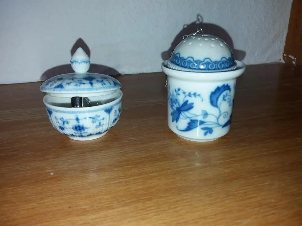 Kaffee- u Teeservice Kaiser DRESDEN echt Kobalt blau für 12 Pers. überkomplett 6