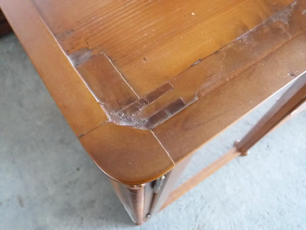 verglaste Vitrine Buffetaufsatz aus Massivholz - ca. von 1900 3