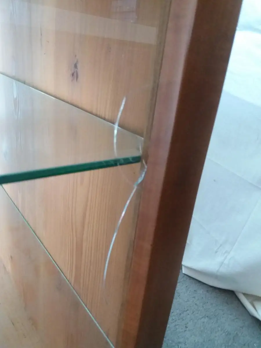 verglaste Vitrine Buffetaufsatz aus Massivholz - ca. von 1900 8