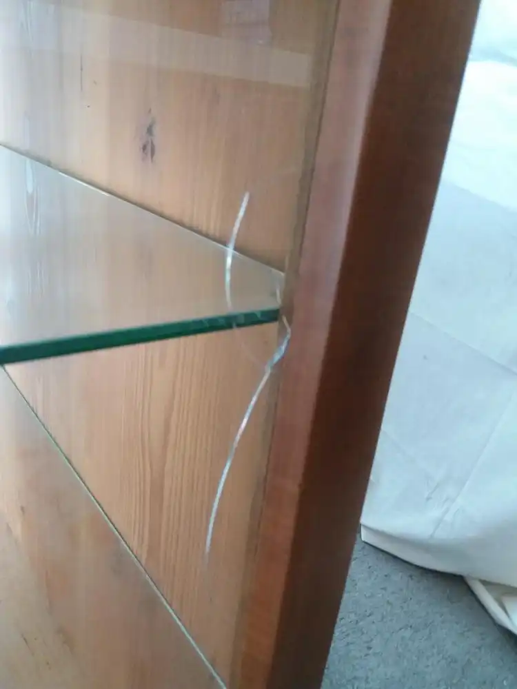 verglaste Vitrine Buffetaufsatz aus Massivholz - ca. von 1900 8