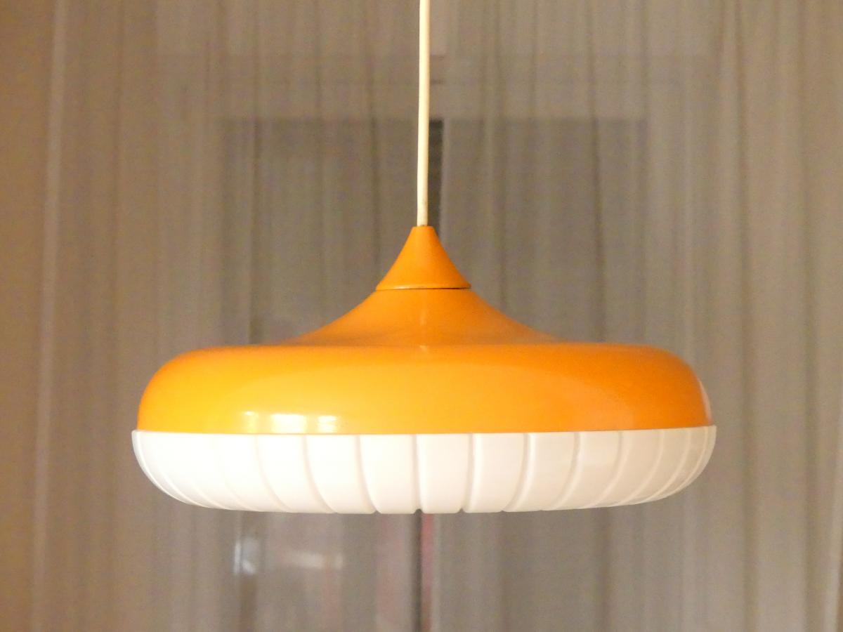 Siemens Siform H�ngelampe Deckenlampe 70er Jahre orange 0