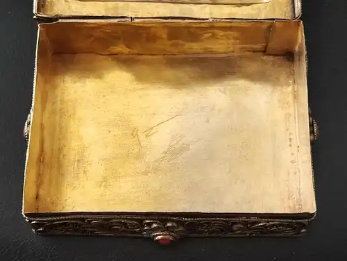 Antike Schatulle Tibet um 1900 vergoldet