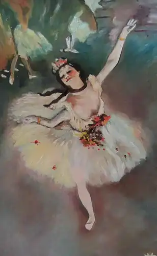 Alte russische Gemälde "Ballerina" Edgar Degas Studie