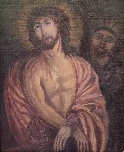 Antike Ölgemälde, Jesus, um 1890-1900 auf Leinwand