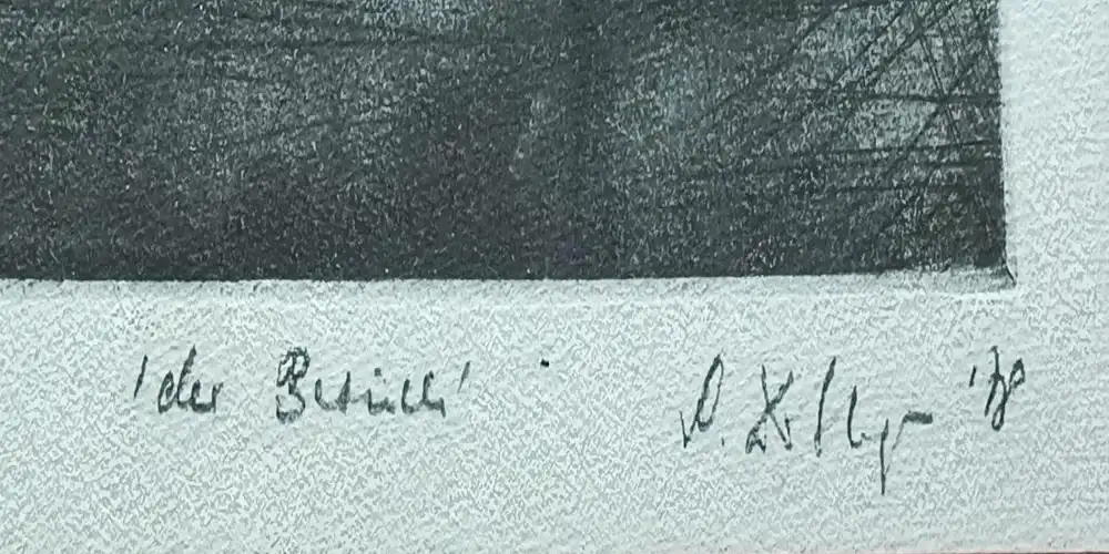 Seltene Radierung von Peter Drolshagen 