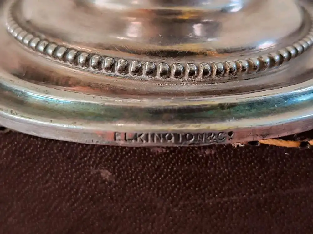 Antike silberne Karaffe Elkington & Co. England 8