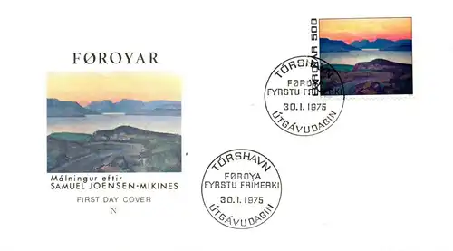 Dänemark Färöer 1975 Nr 20 Ersttagssonderstempel DFFDC20